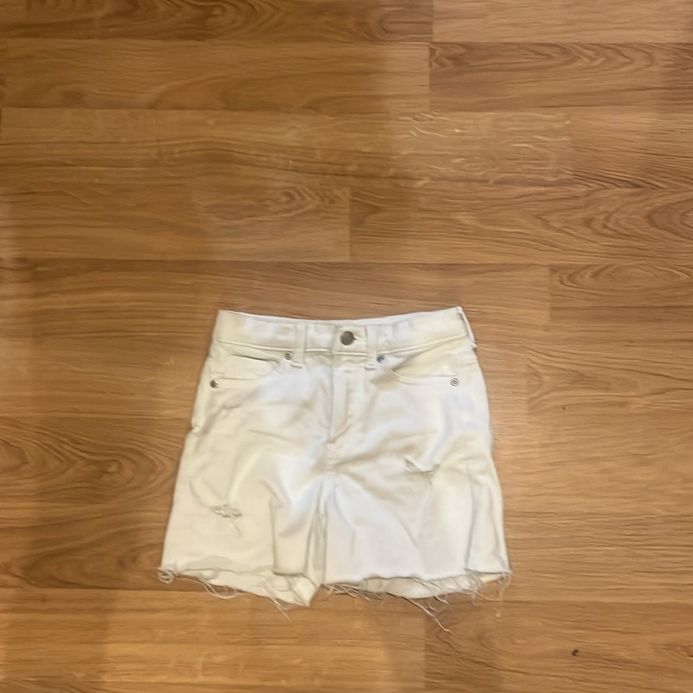 White Jean shorts